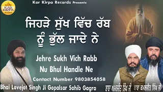 Jehde Sukh Vich Rab Bhul Jande Ne New Katha 2024 Bhai Lovejot Singh Ji GopalSar Sahib Wale