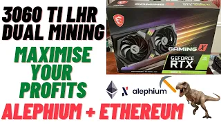 Ethereum and Alephium Dual Mining on RTX 3060Ti LHR! Tutorial to increase Mining profits!