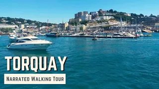 TORQUAY, Devon | 4K Narrated Walking Tour | Let's Walk 2023