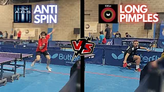 ANTISPIN ATTACK ⚔ LONG PIMPLES DEFENSE | A-B-S vs Feint Soft | Table Tennis Match