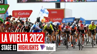 Chaotic sprint for victory | Vuelta a España 2022 Stage 11 Highlights