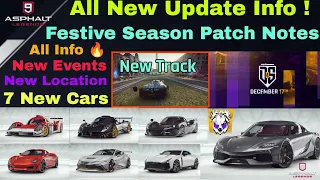 Asphalt 9 : Festive Season Update | 7 New Cars | Drive Syndicate 4 | New Track And More 🔥