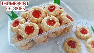 STRAWBERRY THUMBPRINT COOKIES | KUE KERING SAJIAN UNTUK LEBARAN