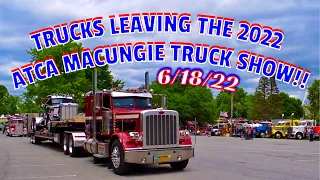 Trucks Leaving The 2022 ATCA Macungie Truck Show!