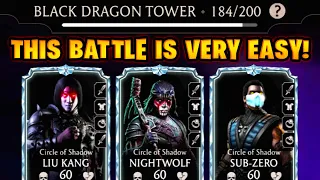 MK Mobile. How to Beat Battle 184 in Fatal Black Dragon Tower. It's Actually EASY!