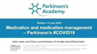 Parkinson's medication and medication management #PDCovid19 | Parkinson's Academy