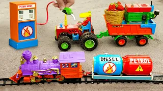 Top diy tractor making mini train transporting Diesel | diy mini strawberry juice machine | HP Mini