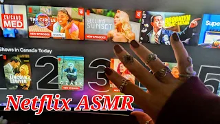 ASMR Netflix TV Tracing  (Fast tracing and tapping ASMR NETFLIX compilation)