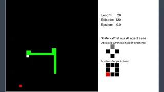 AI learns to play SNAKE using Reinforcement Learning