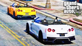 РЕАЛЬНЫЕ ПАЦАНЫ В GTA 5 - УГНАЛИ ДВА NISSAN GTR КАБРИОЛЕТА!⚡ГАРВИН