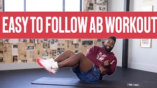 EASY TO FOLLOW ALONG AB WORKOUT | 15 MINUTES