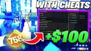 Using FORTNITE CHEATS in Solo Victory Cup **BEST SOFTAIM** 🏆+$100