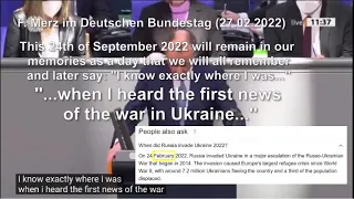 Merz Madness 24 September 2022 First News of War in Ukraine?