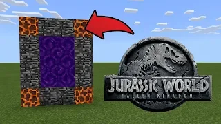 How To Make a PORTAL to the JURASSIC WORLD FALLEN KINGDOM Dimension in MCPE (Minecraft PE)