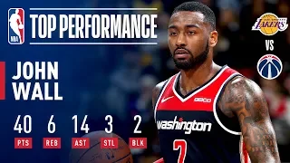 John Wall's 40-Point Double-Double Guides Washington To Win Over Lakers | December 16, 2018