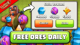 How to Get FREE Ore Daily - New Trick to Get Extra ORES Every Day in Clash of Clans 2024