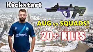 LG Kickstart - 20+ KILLS - AUG vs SQUADS! - PUBG