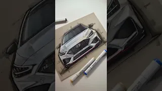 Hyundai N | N Sketch Timelapse (i30 N)