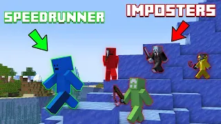 Minecraft Speedrunner Vs 4 Hunters But They're All Imposters