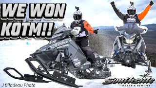 WE ARE KING OF THE MOUNTAIN!! SADDLEBACK KING OF THE MOUNTAIN SNOWMOBILE HILL CLIMB VICTORY!!!