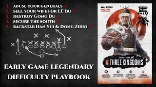 [Outdated] Ma Teng Early Game Legendary Difficulty Playbook - Total War: Three Kingdoms