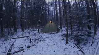 Hot Tent Overnight in the Adirondacks - Christmas Edition