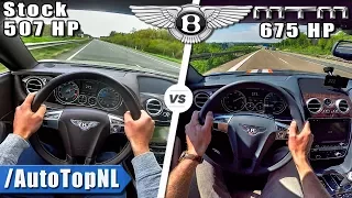 Bentley Continental GT STOCK 507HP vs 675HP TUNED • ACCELERATION & AUTOBAHN POV by AutoTopNL