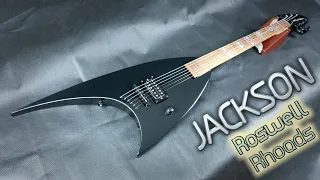 Jackson Roswell Rhoads Black 1998 Made in Japan guitar close up video demonstration