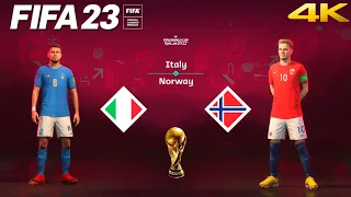 FIFA 23 - Italy vs. Norway - FIFA World Cup Qatar Final | PS5™ Gameplay [4K 60FPS] Next Gen