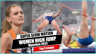 [SuperSlowMotion] Top 5 Women High Jump European Athletics Championships in Munich 2022 part 2