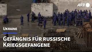 In einem Gefängnis für russische Kriegsgefangene in der Ukraine | AFP