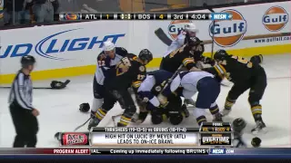 Bruins/Thrashers line brawl uncut NESN 1080p HD 12/23/10