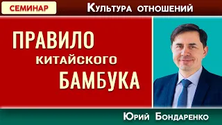 ПРАВИЛО КИТАЙСКОГО БАМБУКА | Юрий Бондаренко | Психология отношений | Проповеди АСД