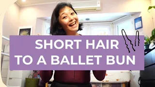 Short hair bun tutorial: How to BALLET BUN short hair