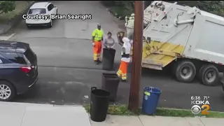 Brighton Heights Mom Dumps Her Own Trash In Garbage Truck As Pittsburgh Refuse Workers Stand By