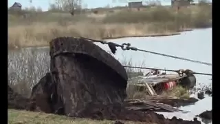 Подъем танка Т-34 в Зеленкино - полное видео