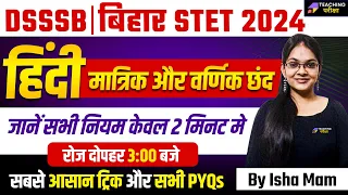 DSSSB/BSTET 2024 Hindi | Hindi Class For DSSSB and BSTET | DSSSB Hindi | dsssb vacancy 2024 | BSTET