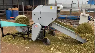 Corn silage compress hay pressing bagging packing machine