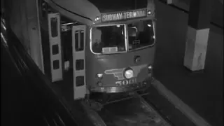 Pacific Electric Subway Terminal with PCC Streetcars in 1954