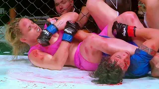 Women's MMA Cocky Women Fighters fight like brutal men - Carina Damm vs. Daiane Firmino