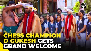 2024 FIDE Candidates: Champion D Gukesh receives rousing welcome from teachers at his school