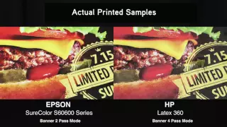 SureColor S60600 vs HP Latex 360   השוואת מהירות הדפסה על שמשונית