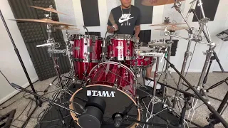 🔴Prueba de sonido crudo de mi nueva Tama Starclassic Maple/Birch Crimson Red Waterfall .