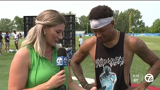 Marvin Jones Jr. tells Jeanna Trotman how good it feels to be back with Lions