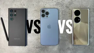 Huawei P50 Pro Vs. Iphone 13 Pro Max Vs. Samsung Galaxy S22 Ultra