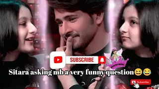 sitaraghattamaneni asks mb a very funny question 😆😂 in Zee Telugu ||dance India dance program||