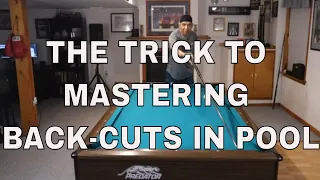 HOW TO MAKE BACK-CUTS IN POOL- Master the Most Difficult Cut Shot in Pool - POOL LESSONS