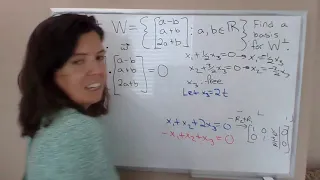 basis for orthogonal complement of W