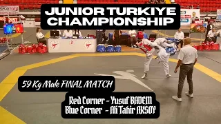 Yusuf BADEM (Red) - Ali Tahir AKSOY Final Match #taekwondo