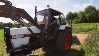 David Brown Case 1494 Parking Up Trailer For Soil Loading